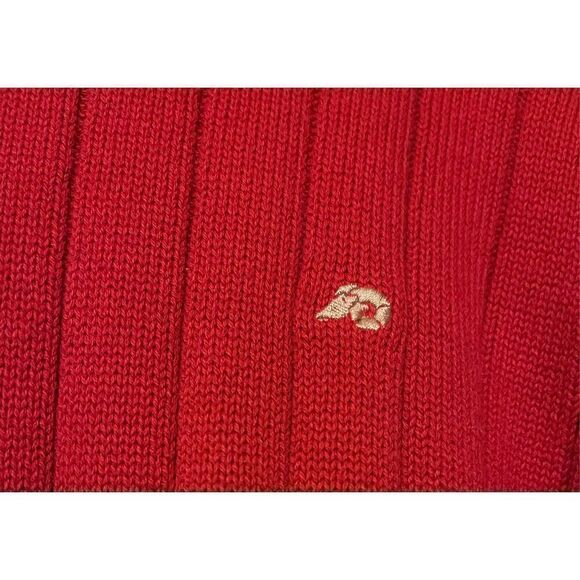 Vintage Pendleton Woolen Mills Red Striped Ribbed Sweater M made in Japan Ram lo - Picture 3 of 7